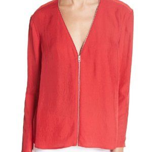 Rag & Bone Red Vanessa Crepe Top, M